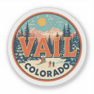 Vintage Vail Colorado Outdoor Sommer Souvenirs  Aufkleber