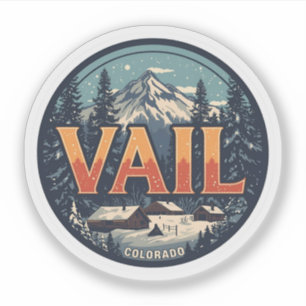 vintage Vail Colorado Outdoor Winter Schnee Ski Aufkleber