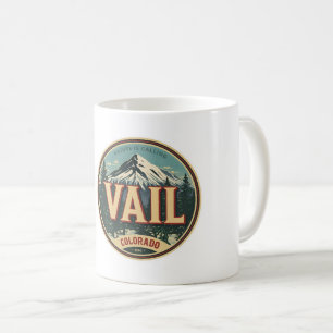 vintage Vail Colorado Outdoor Winter Schnee Ski  Kaffeetasse