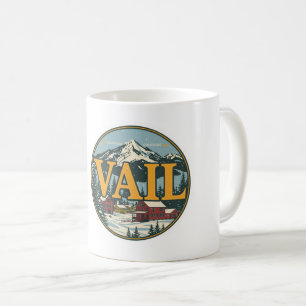vintage Vail Colorado Outdoor Winter Schnee Ski  Kaffeetasse