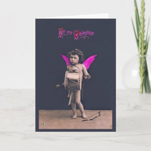 Vintage Valentiene Cupids Message Greeting Card Feiertagskarte