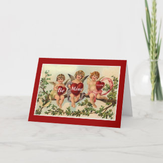 Vintage Valentincuipid, Be, Mine, XXXOO Feiertagskarte