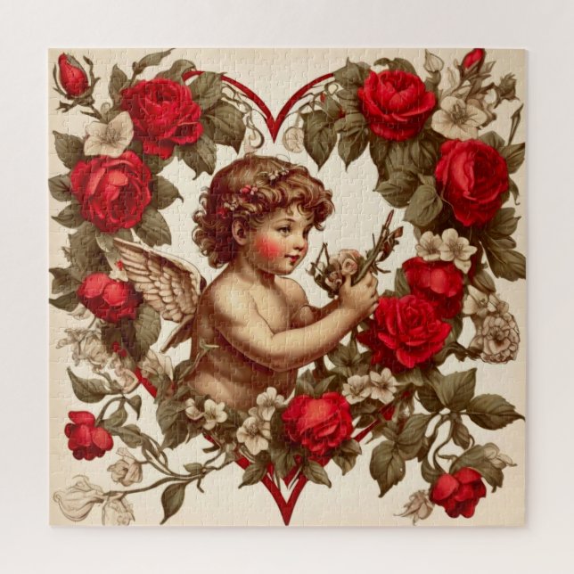 Vintage Valentine Art Liebe cupid (Vertikal)