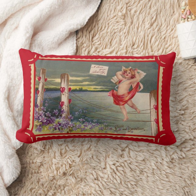 Vintage valentine cupione art lendenkissen (Decke)