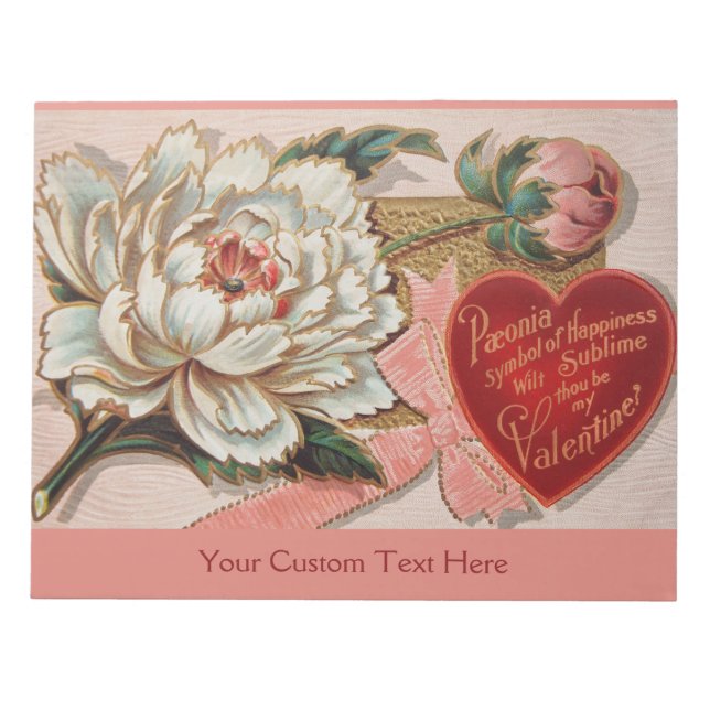 Vintage Valentine custom notepads Notizblock (Vorderseite)
