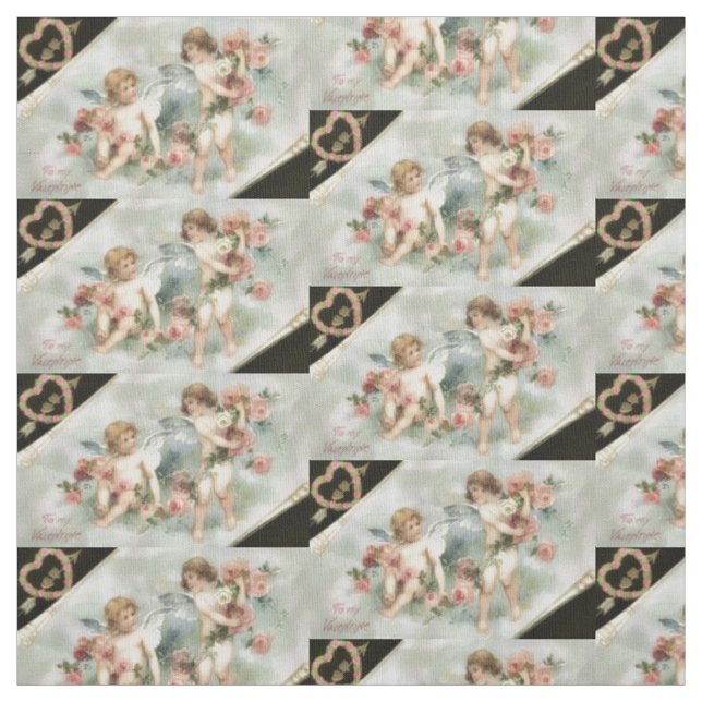 Vintage Valentine-Engel Stoff (Muster)