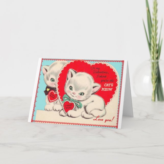 Vintage Valentine Feiertagskarte (Vorderseite)