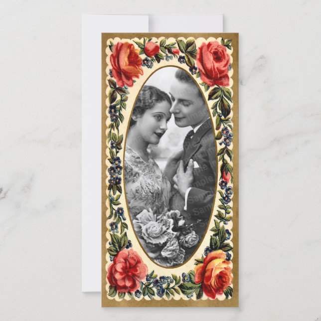 Vintage Valentine-Fotokarte Feiertagskarte (Vorderseite)