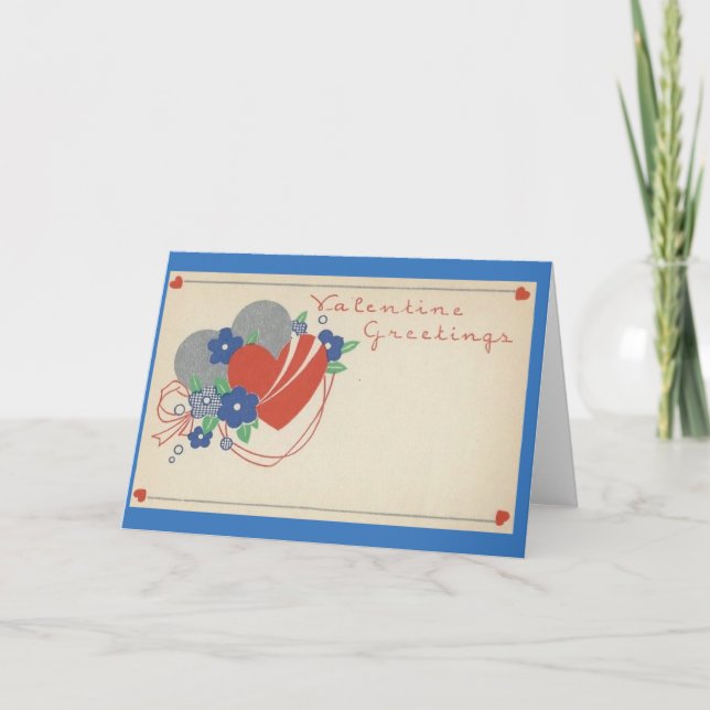 Vintage Valentine-Grußkarte Feiertagskarte (Vorderseite)