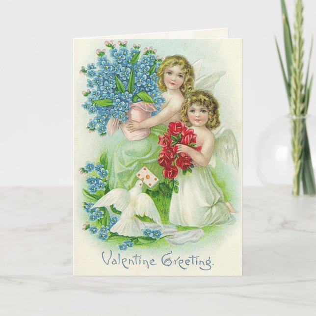 Vintage Valentine-Grußkarte Feiertagskarte (Vorderseite)