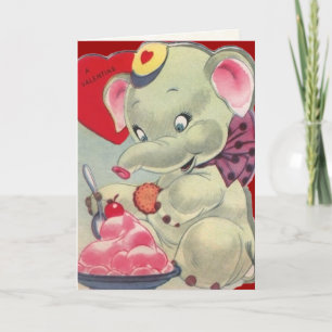 Vintage Valentine-Karte für Kinder Feiertagskarte