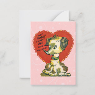 Vintage Valentine Kid Cards Mitteilungskarte