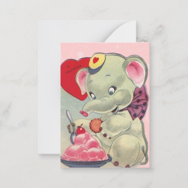 Vintage Valentine Kid Cards Mitteilungskarte (Vorderseite)