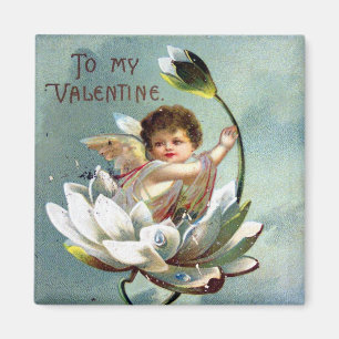 Vintage Valentine-Postkarte Magnet