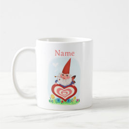 Vintage Valentine Spring Fairy Gnome Mug