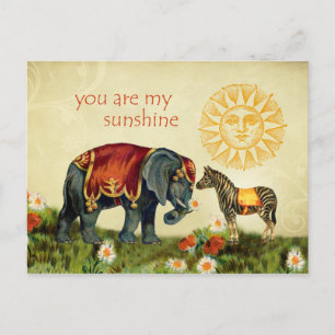Vintage Valentine-Tiere in der Liebe Feiertagspostkarte