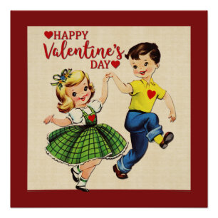 Vintage Valentinische Kunst Liebe Poster