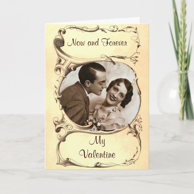 Vintage Valentinkarte Feiertagskarte (Vorderseite)
