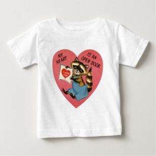 Vintage Valentins-Raccoon Baby T-shirt