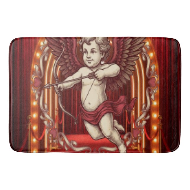 Vintage Valentinstag  Badematte (Vorderseite)