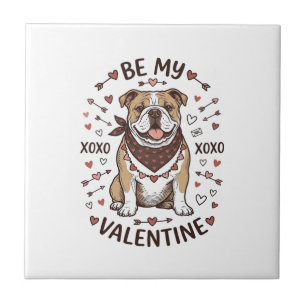 Vintage-Valentinstag-Bulldogge-XOXO-Shirt-Design_1 Fliese