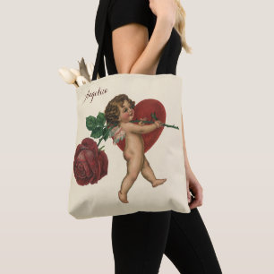 Vintage Valentinstag Cherub und viktorianische Ros Tasche