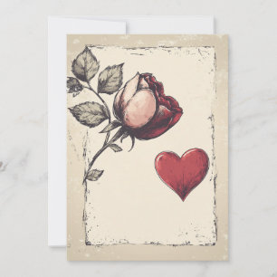 Vintage Valentinstag Feiertagskarte