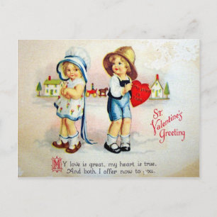 Vintage Valentinstag Feiertagspostkarte