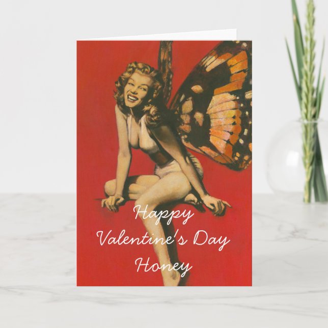 Vintage Valentinstag-Karte Feiertagskarte (Vorderseite)