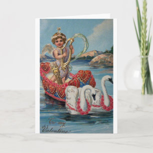 Vintage Valentinstag-Kartenwiedergabe Feiertagskarte