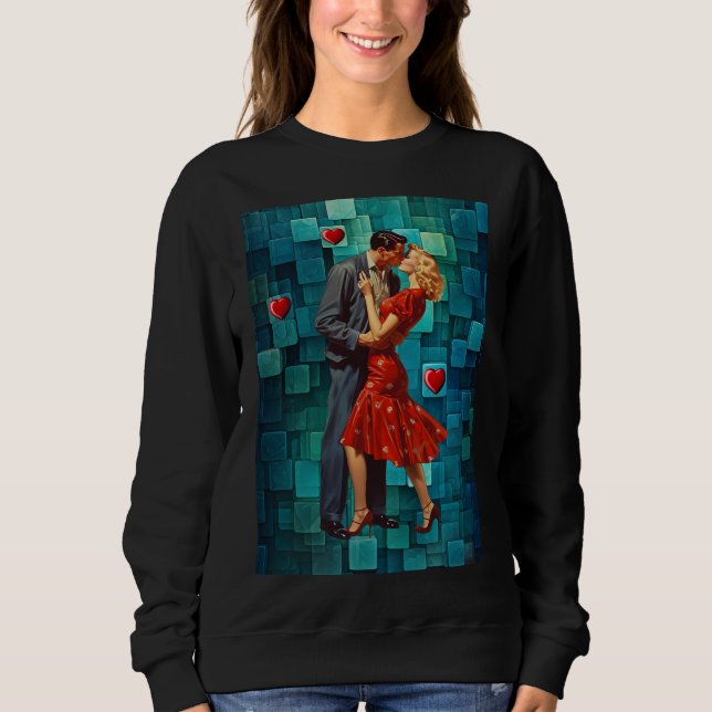 VINTAGE VALENTINSTAG LEIDENSCHAFT SWEATSHIRT (Vorderseite)
