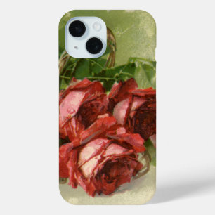 Vintage Valentinstag Liebe, Crimson-Rote Rosen Case-Mate iPhone Hülle
