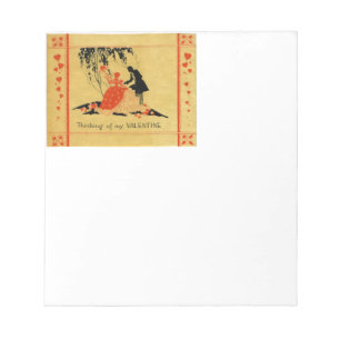 Vintage Valentinstag Notizblock