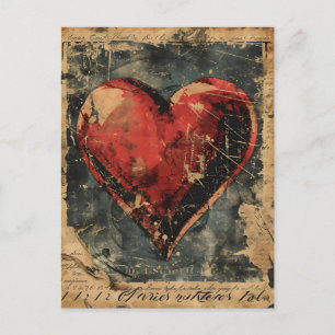 Vintage Valentinstag Postkarte
