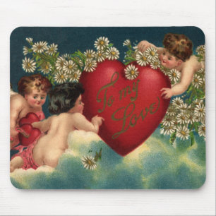 Vintage Valentinstag viktorianische Cherubim im Hi Mousepad