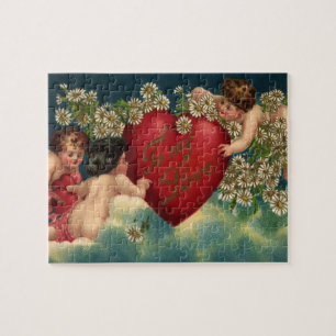 Vintage Valentinstag viktorianische Cherubs in Him