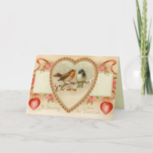 Vintage Valentintagskarte Feiertagskarte