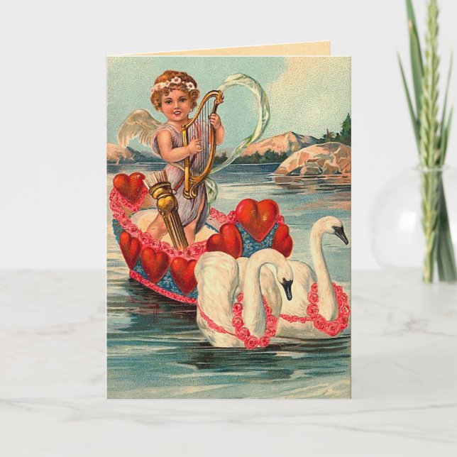 Vintage Valentintagskarte Feiertagskarte (Vorderseite)