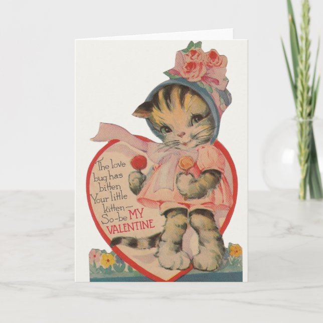 Vintage Valentintagskarte Feiertagskarte (Vorderseite)