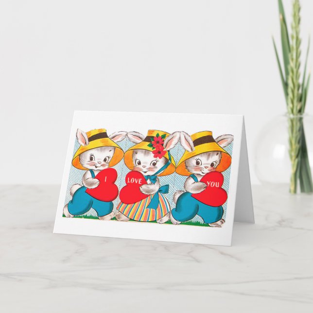 Vintage Valentintagskarte Feiertagskarte (Vorderseite)