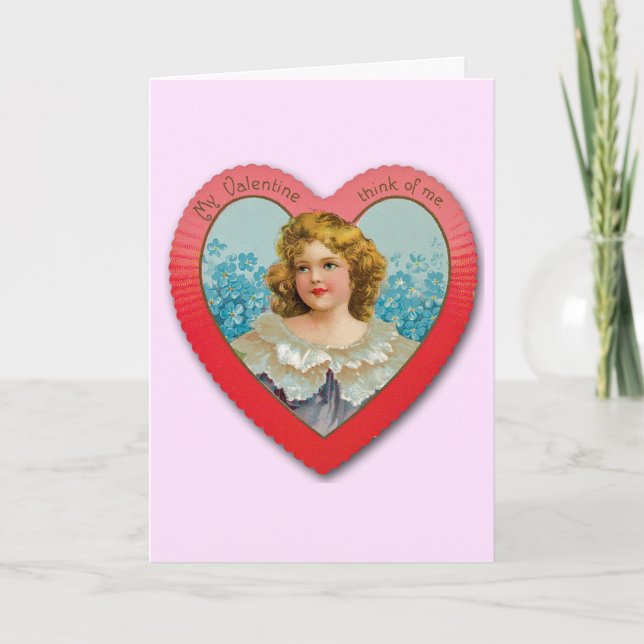 Vintage Valentintagskarte Feiertagskarte (Vorderseite)