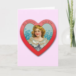 Vintage Valentintagskarte Feiertagskarte