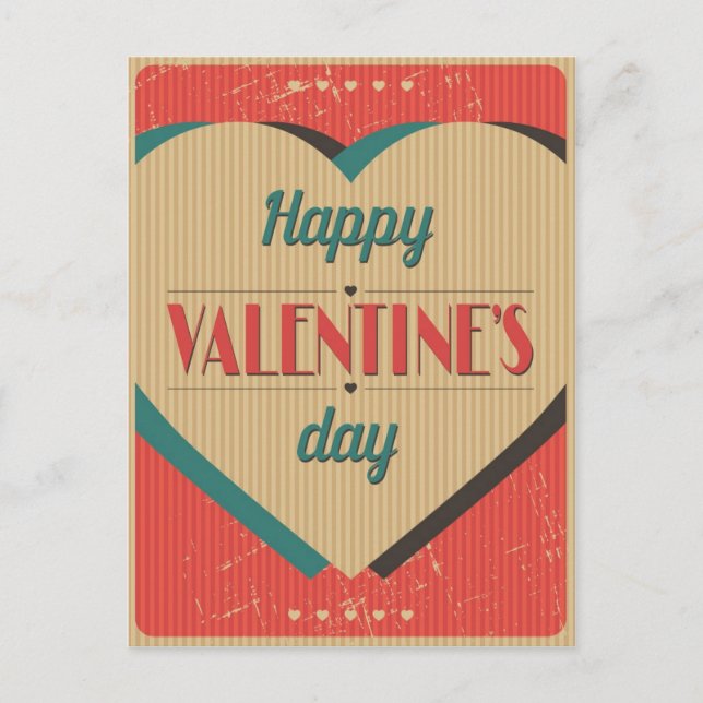 Vintage Valentintagskarte Feiertagspostkarte (Vorderseite)
