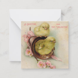 Vintage Valentintagskarte Mitteilungskarte