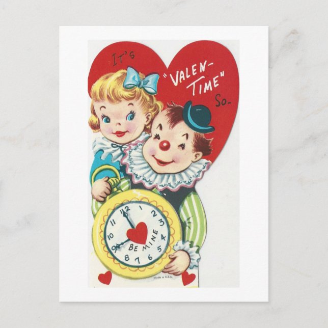 Vintage Valentinzeit Feiertagspostkarte (Vorderseite)