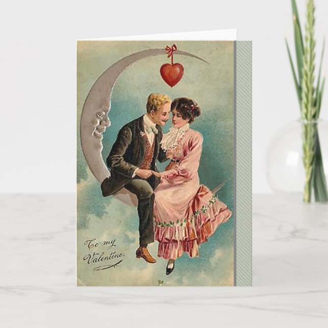 Vintage Valetine-Grußkarte Feiertagskarte (Vorderseite)