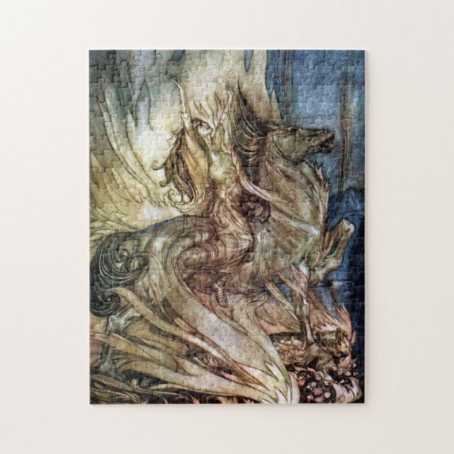 Vintage Valkyrie Malerei Antike Fantasie Kunst, Di (Vertikal)