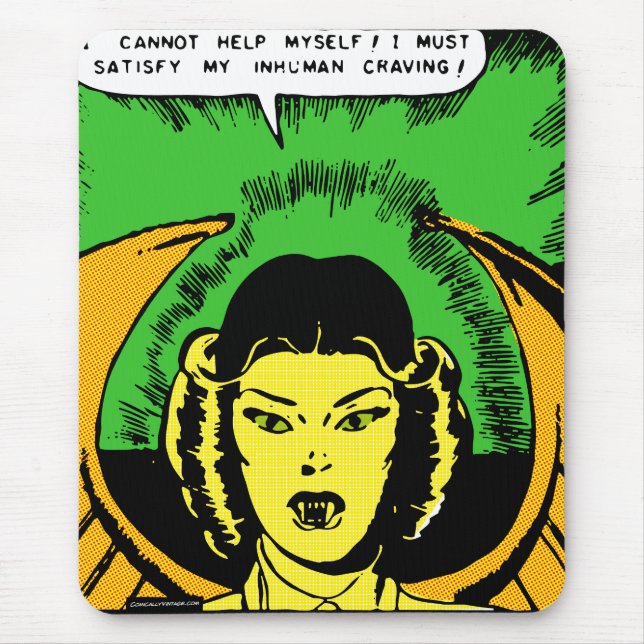 Vintage Vampir Mousepad (Vorne)