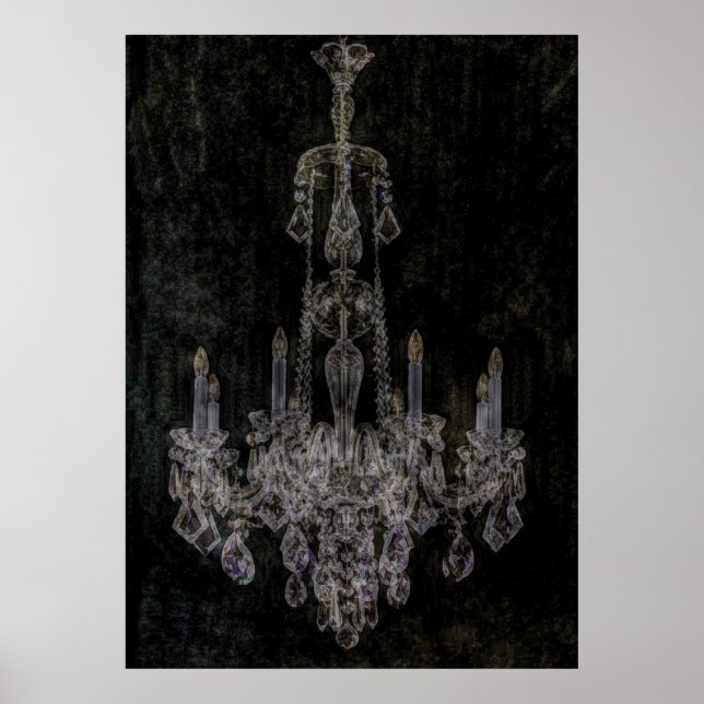 Vintage vampire gothic distressed chandelier poster (Vorne)