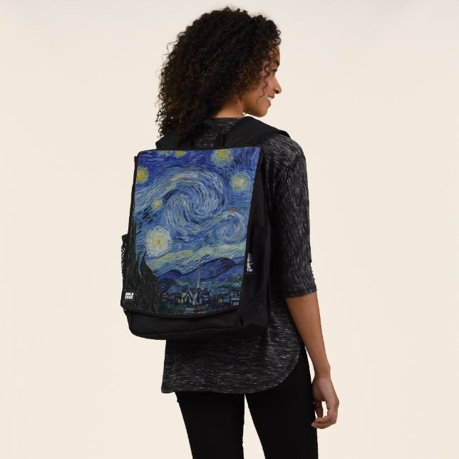 Vintage Van Gogh-Nacht Rucksack (Ausgewaschen)